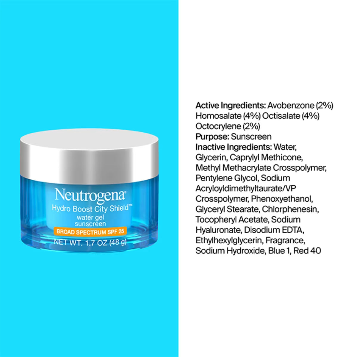 Neutrogena® Hydro Boost City Shield Water Gel with Broad Spectrum SPF 25, 1.7 Oz - US 5243