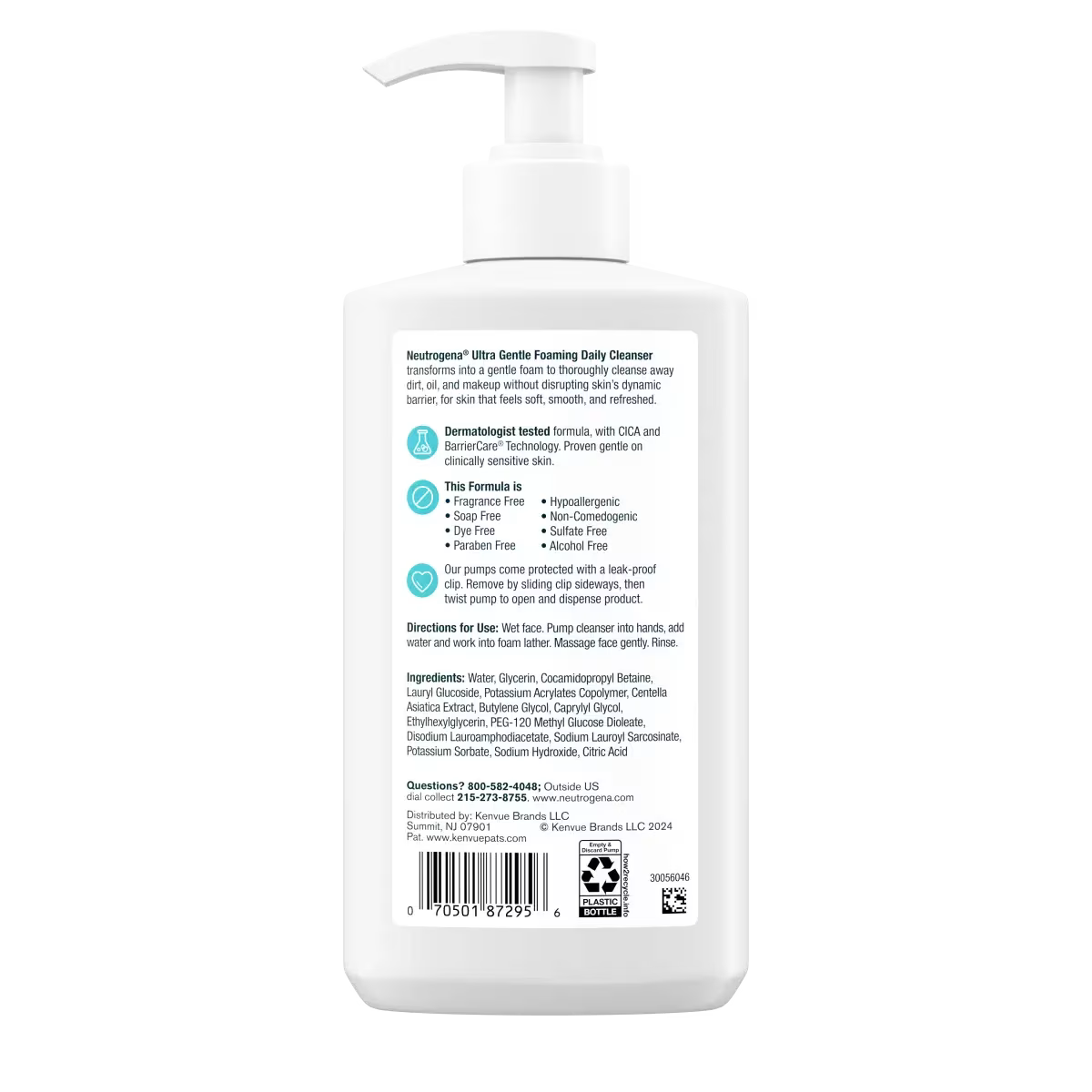 Neutrogena® Ultra Gentle Daily Cleanser, Fragrance Free, 12 Fl. Oz - US 9071