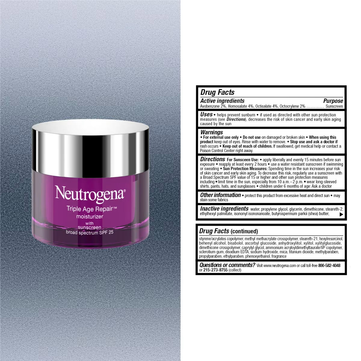 Neutrogena® Triple Age Repair Moisturizer SPF 25, 1.7 Oz - US 1102