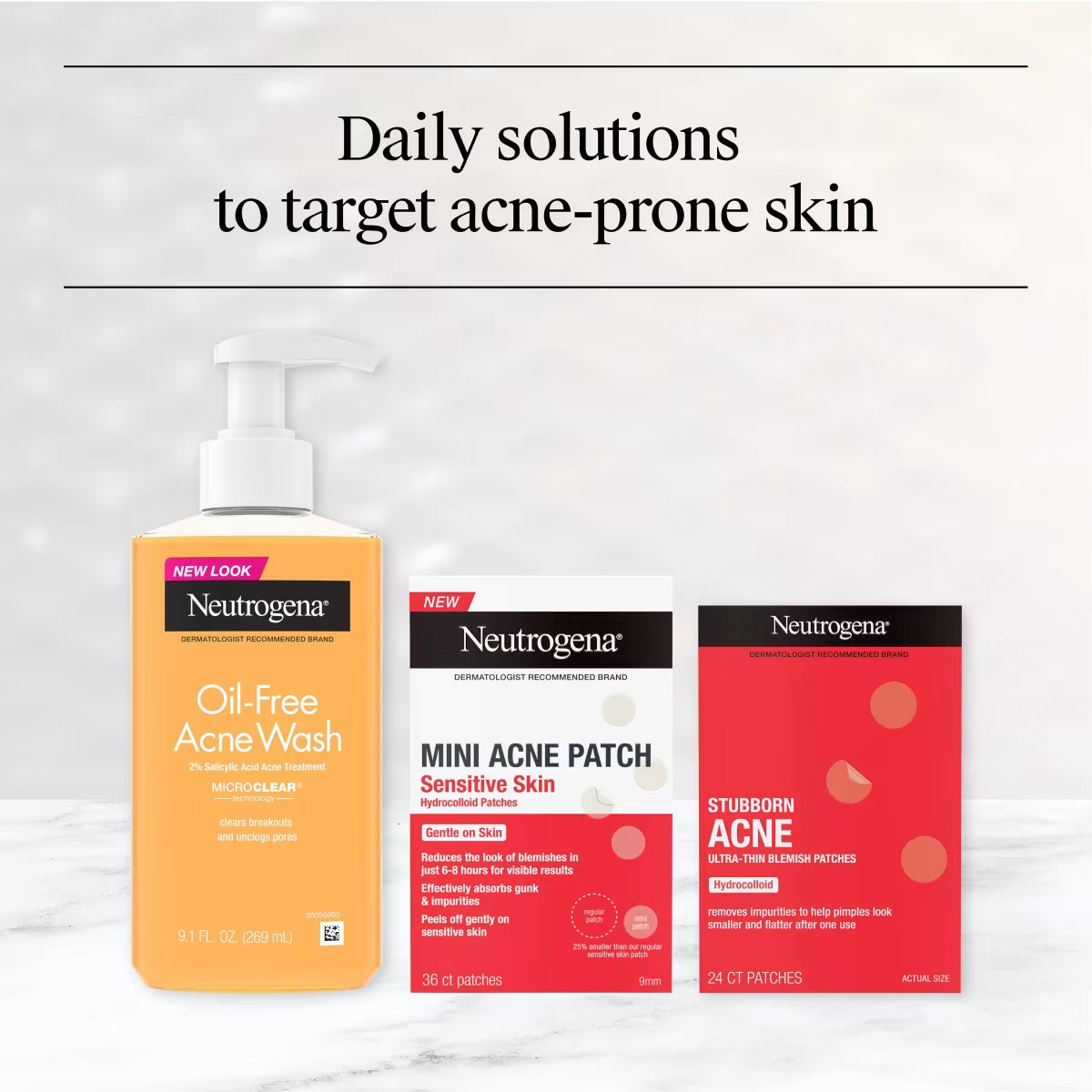 Neutrogena® Stubborn Acne Ultra-Thin Blemish Patches, Combination Pack, 24 Patches - US 4885