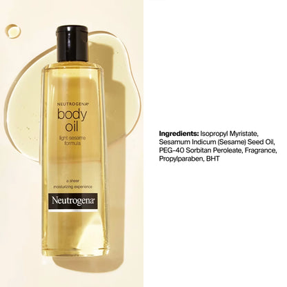 Neutrogena® Body Oil, Light Sesame Formula, 16 Fl. Oz - US 1651