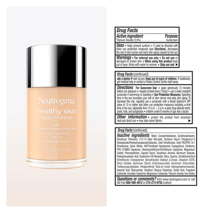 Neutrogena® Healthy Skin Liquid Foundation Makeup Broad Spectrum SPF 20, 200N True Beige, 1 Fl. Oz - US 2523