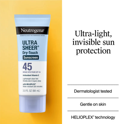 Neutrogena® Ultra Sheer Dry-Touch Sunscreen Lotion Broad Spectrum SPF 45, 3 Fl. Oz - US 6108