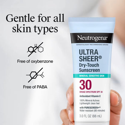 Neutrogena® Mineral Ultra Sheer Dry-Touch SPF 30 Sunscreen Lotion, 3.0 Fl. Oz - US 0990