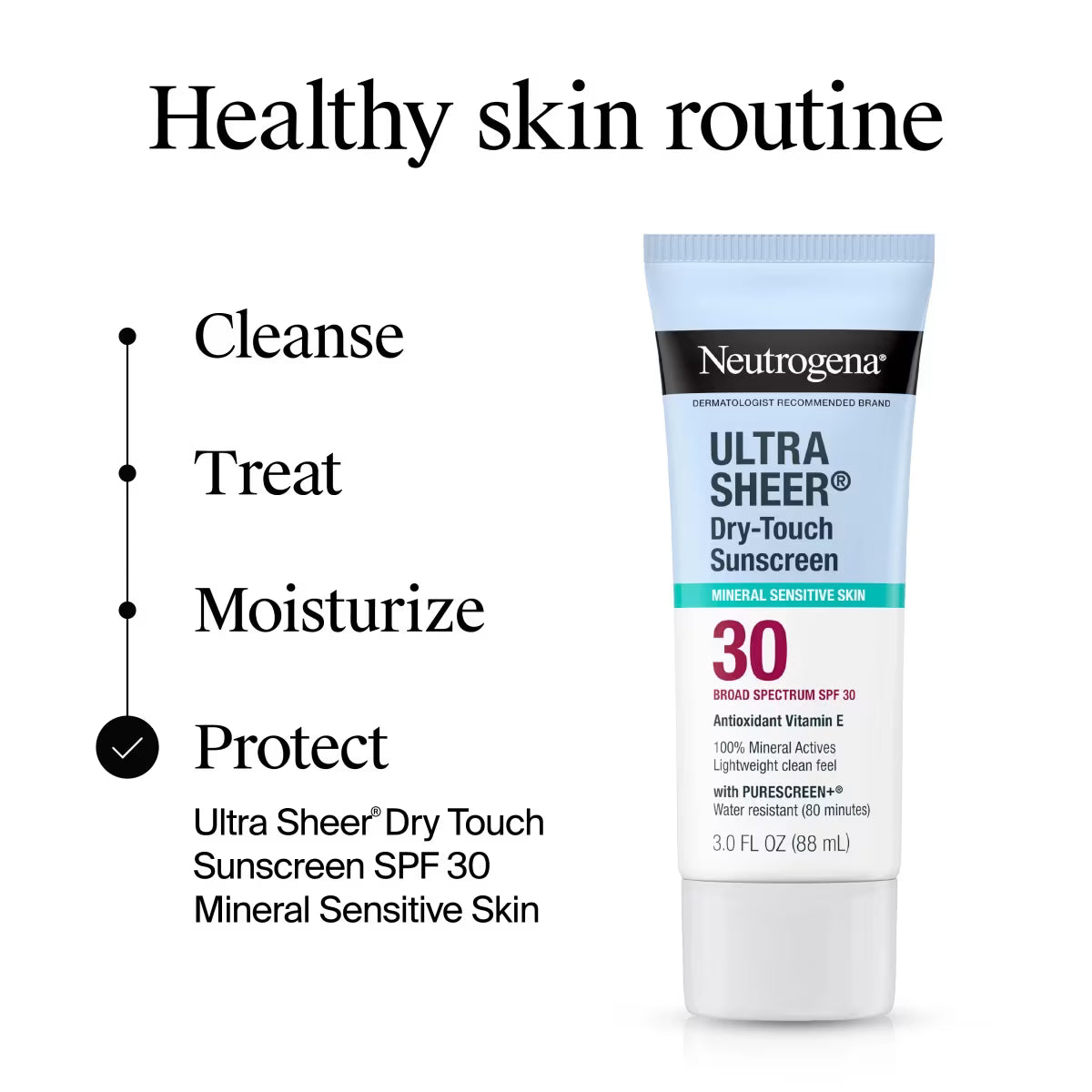 Neutrogena® Mineral Ultra Sheer Dry-Touch SPF 30 Sunscreen Lotion, 3.0 Fl. Oz - US 0990