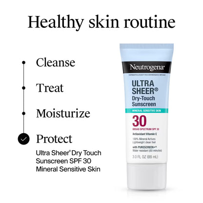 Neutrogena® Mineral Ultra Sheer Dry-Touch SPF 30 Sunscreen Lotion, 3.0 Fl. Oz - US 0990