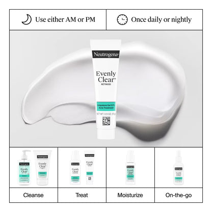 Neutrogena® Evenly Clear™ Retinoid Adapalene Gel 0.1% Acne Treatment, 0.5 Oz - US 0396