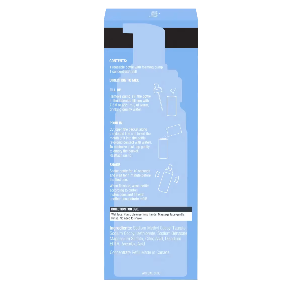 Neutrogena® Reusable Gentle Foaming Facial Cleanser Starter Kit, 1 Reusable Pump Bottle & 1 Refill Pack, 7.5 Fl. Oz - US 3986