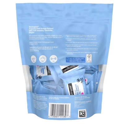 Neutrogena® Makeup Remover Cleansing Towelettes, Fragrance Free, 20 Count - US 4555