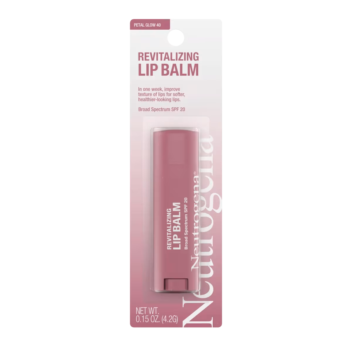 Neutrogena Revitalizing Lip Balm SPF 20, Sheer Petal Glow 40, .15 Oz - US 3161
