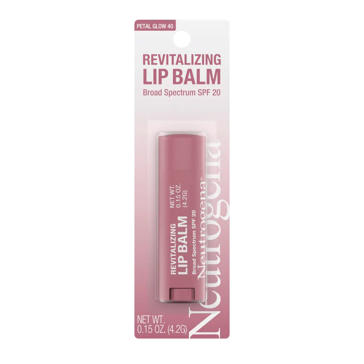Neutrogena Revitalizing Lip Balm SPF 20, Sheer Petal Glow 40, .15 Oz - US 3161