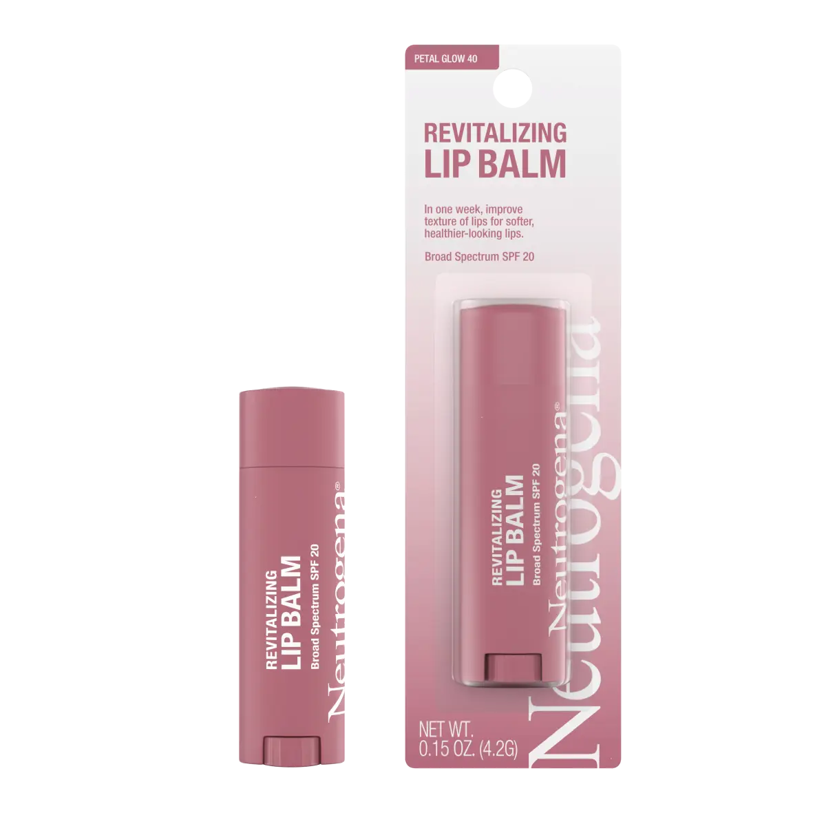 Neutrogena Revitalizing Lip Balm SPF 20, Sheer Petal Glow 40, .15 Oz - US 3161