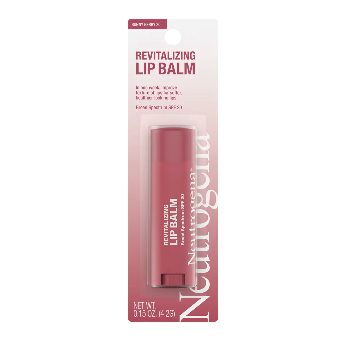 Neutrogena Revitalizing Lip Balm SPF 20, Sheer Sunny Berry 30, .15 Oz - US 2513