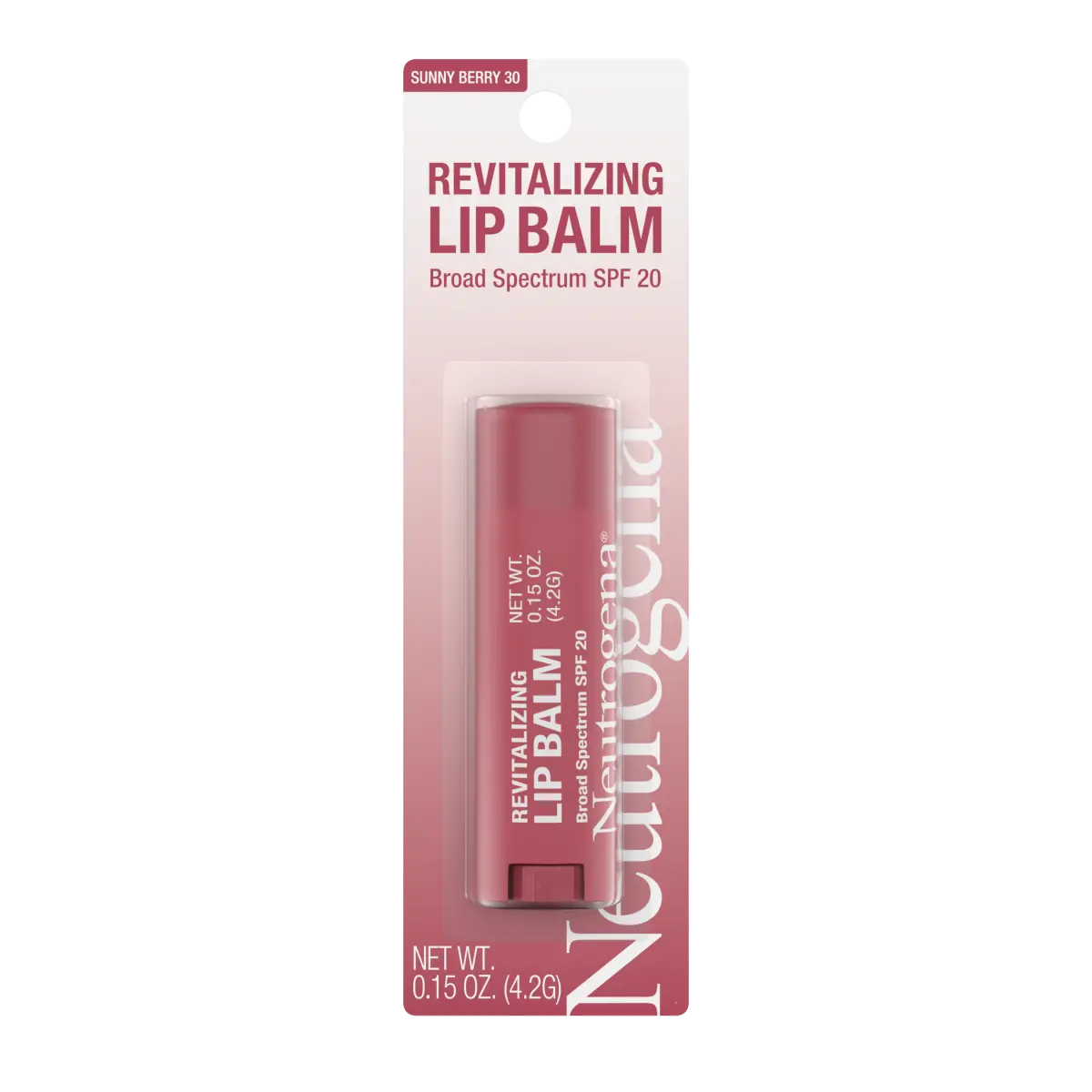 Neutrogena Revitalizing Lip Balm SPF 20, Sheer Sunny Berry 30, .15 Oz - US 2513