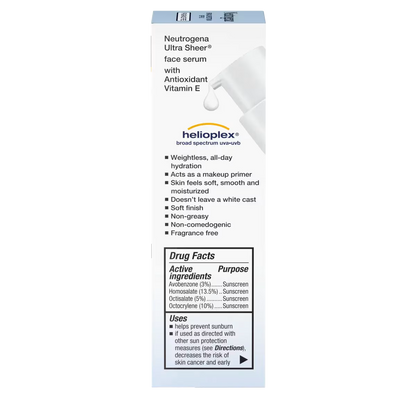 Neutrogena® Ultra Sheer Face Serum SPF 60, 1.7 Oz - US 3002