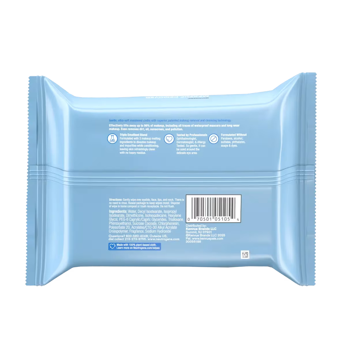 Neutrogena® Makeup Remover Ultra-Soft Micellar Cleansing Wipes, 25 Count - US 8490