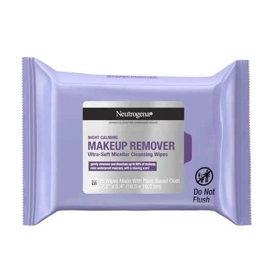 Neutrogena® Night Calming Makeup Remover Ultra-Soft Micellar Wipes, 25 Count - US 1535