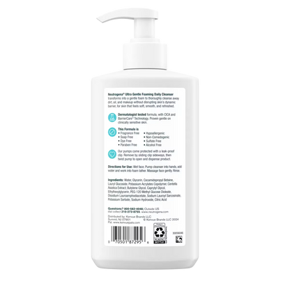 Neutrogena® Ultra Gentle Daily Cleanser, Fragrance Free, 12 Fl. Oz - US 9071
