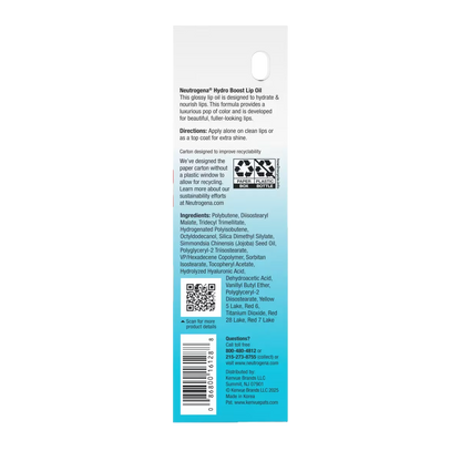 Neutrogena® Hydro Boost Lip Oil, Coral Crush, .2 Fl. Oz - US 1493
