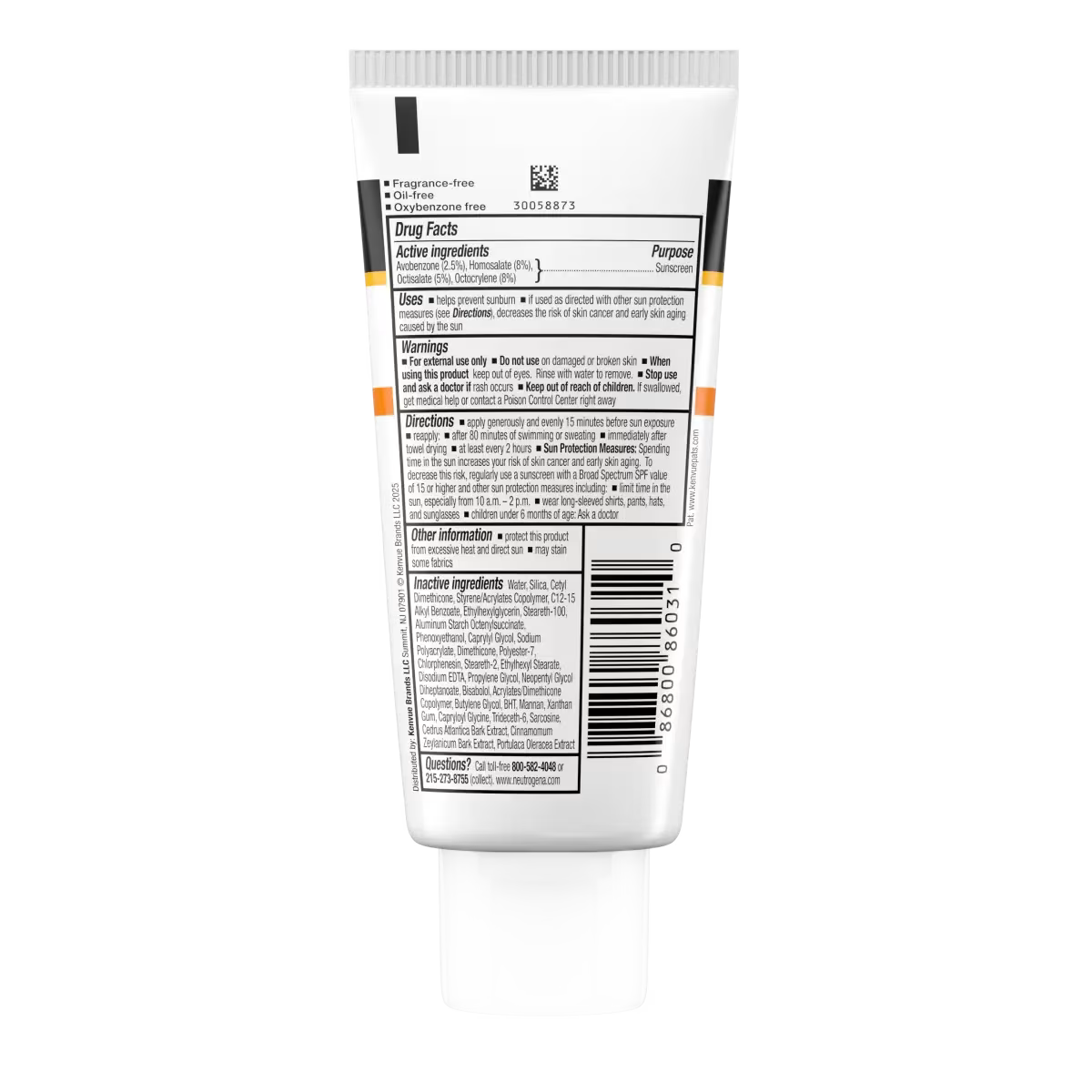 Neutrogena® Clear Face Liquid Lotion Sunscreen Broad Spectrum SPF 30, 3 Fl. Oz - US 5540