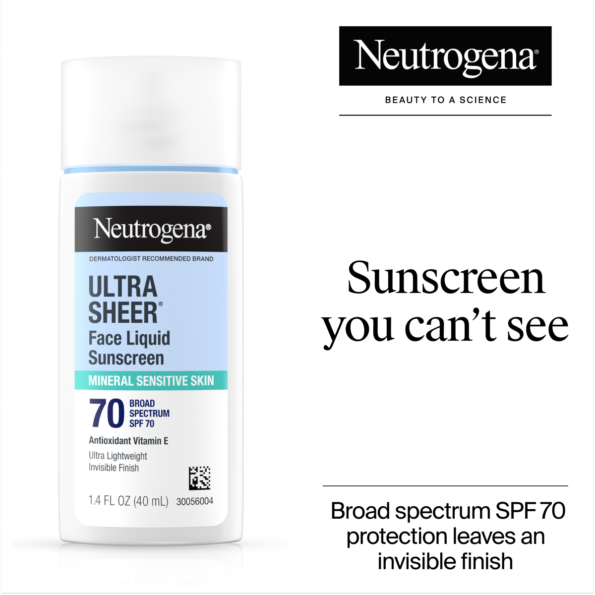 Neutrogena® Ultra Sheer® Mineral Face Liquid Sunscreen Broad Spectrum SPF 70, 1.4 Fl. Oz - US 5511