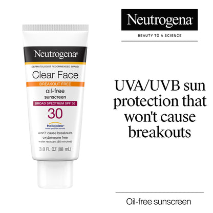 Neutrogena® Clear Face Liquid Lotion Sunscreen Broad Spectrum SPF 30, 3 Fl. Oz - US 5540