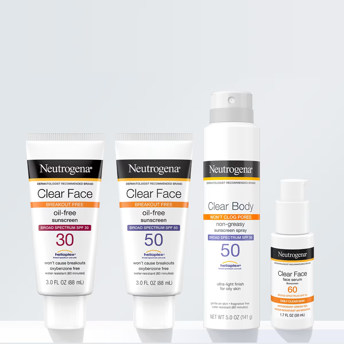 Neutrogena® Clear Face Serum Sunscreen with Green Tea Broad Spectrum SPF 60 Fragrance Free, 1.7 Fl. Oz - US 2741
